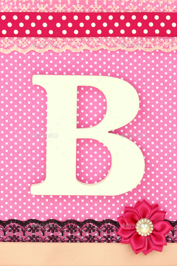 Wooden Letter B On Polka Dots Background Stock Photo By Rawf8 | PhotoDune